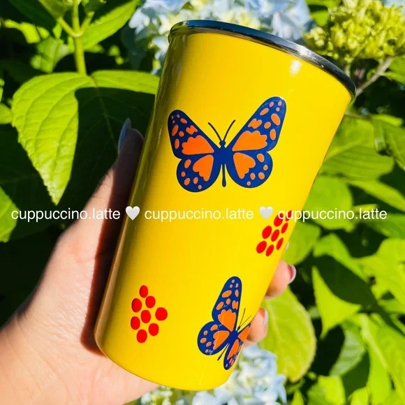 💛NEW🦋Starbucks Reserve Roastery Yellow Butterfly SS Cup - Picture 3 of 6